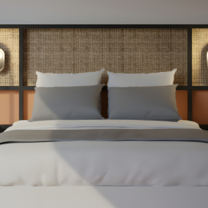 Tete de Lit Simple avec chevets Mr & Mrs TWIST